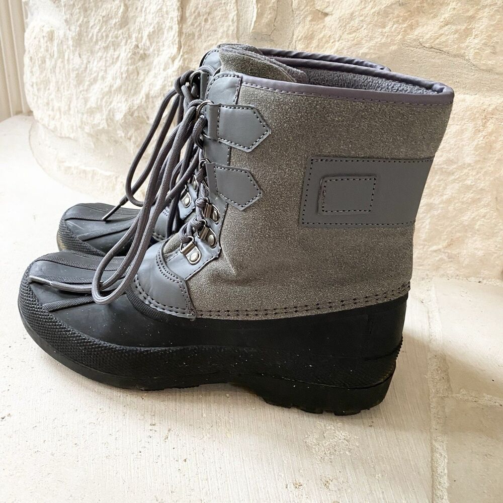 Mishansha Women's 7 Duck Boots Cold Weather Lined Waterproof Winter‎ Shoes Gray